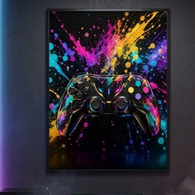 Gaming-Controller-Wandkunst Poster (Gaming Controller Wall Art Poster)
