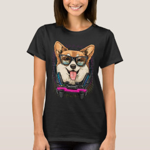 Gaming Corgi Video Gamer Player Dog T-Shirt