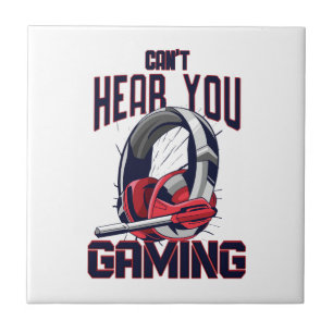 Gaming-Design mit Headset Fliese