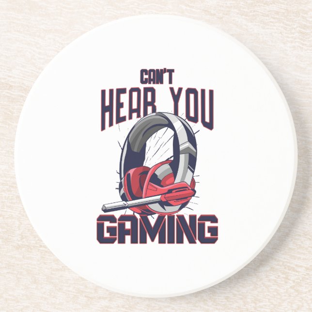 Gaming-Design mit Headset Getränkeuntersetzer (Vorne)
