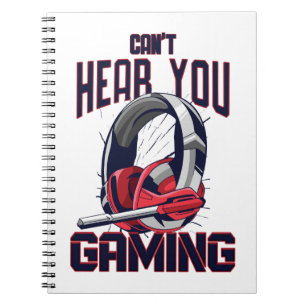 Gaming-Design mit Headset Notizblock