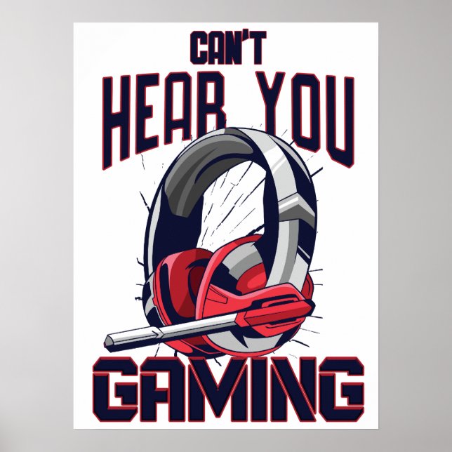 Gaming-Design mit Headset Poster (Vorne)