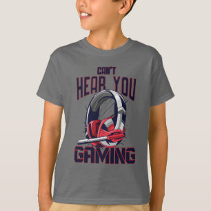 Gaming-Design mit Headset T-Shirt