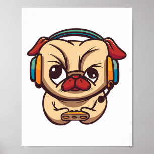 Gaming Dog Video Game PC Video Game Game Poster