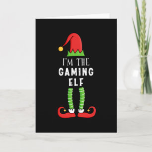 Gaming Elf Weihnachts Matching Familiengeschenk Karte