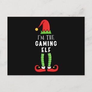 Gaming Elf Weihnachts Matching Familiengeschenk Postkarte