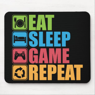 Gaming - Essen, Schlafen, Spiel, Wiederholen - Gam Mousepad