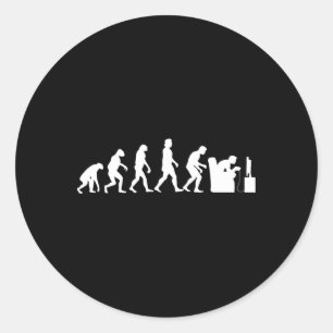 Gaming Evolution Funny Retro Video Game Gamer Nerd Runder Aufkleber