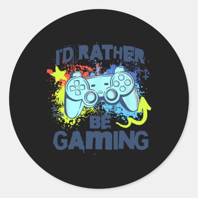 Gaming Funny Video Game Player Sprichwort Gr Runder Aufkleber (Vorderseite)