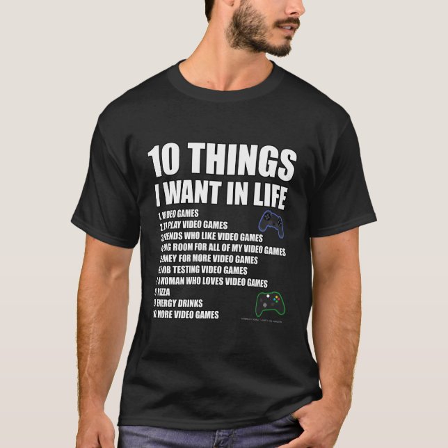Gaming für Videospiele T-Shirt (Vorderseite)