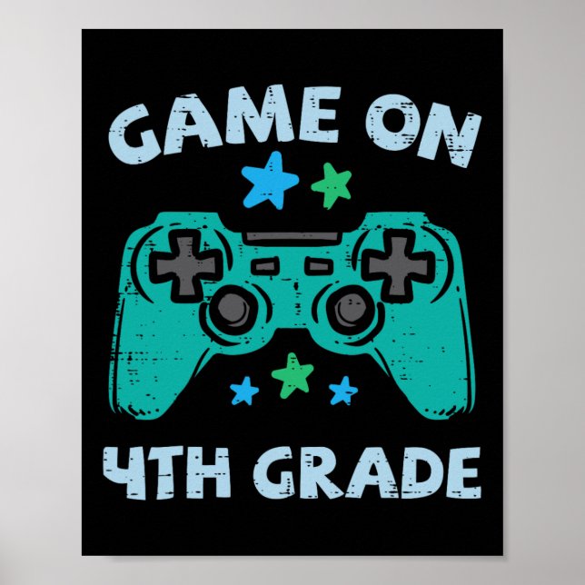 Gaming Game auf 4. Klasse 4 erste Schule G Poster (Vorne)