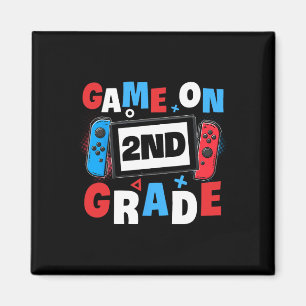 Gaming Game On 2. Klasse Zweiter Erster Schultag G Magnet