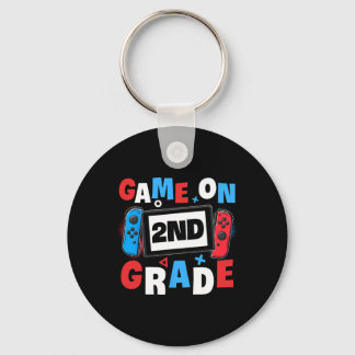 Gaming Game On 2. Klasse Zweiter Erster Tag Schule Schlüsselanhänger