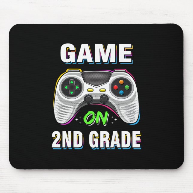Gaming Game On 2nd Grade Second First Day School G Mousepad (Vorne)