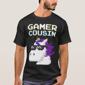 Gaming Gamer Cousin Unicorn Haut Geschenk Multipla T-Shirt
