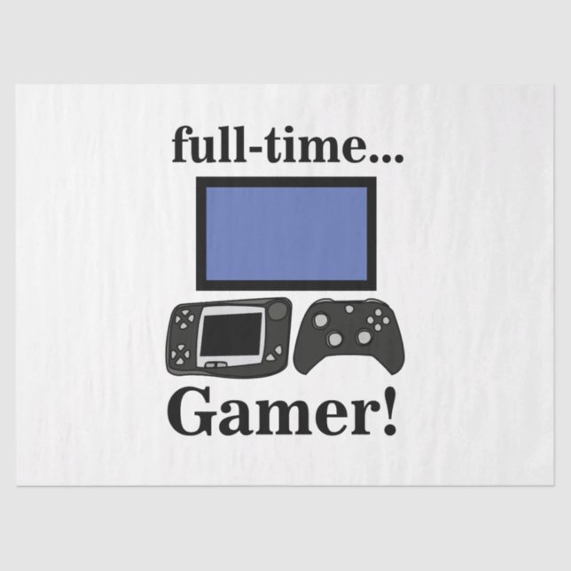 Gaming Gamer Funny Birthday Seidenpapier (Vorderseite)