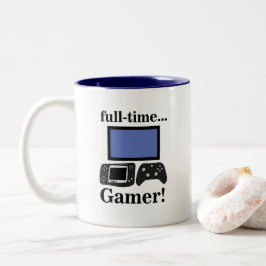 Gaming Gamer Funny Zweifarbige Tasse