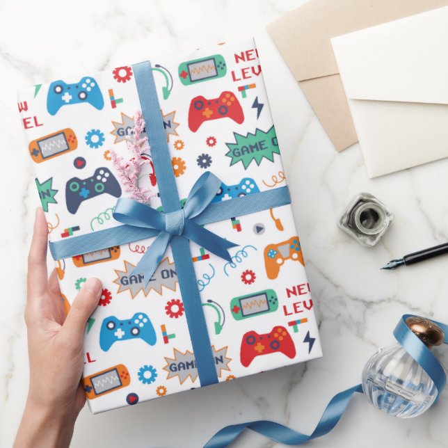Gaming Gamer Geburtstagsparty Geschenkpapier (Schenken)