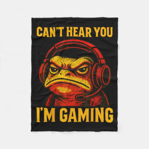 Gaming-Gamer Kann Frosch hören Sie t Video Humor Fleecedecke