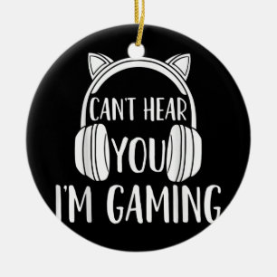Gaming-Gamer-Videospiel-Headset Keramik Ornament