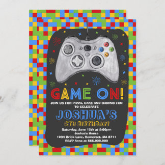 Gaming Geburtstag Einladung Video Game Geburtstag