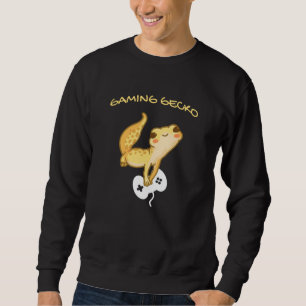 Gaming Gecko Boy Gamer Gift Gekko Men Lizard Sweatshirt