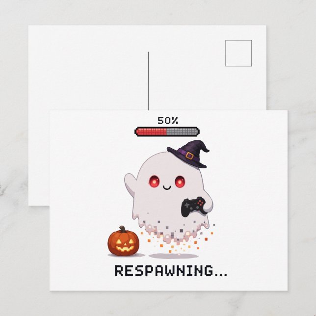 Gaming-Geist Halloween-Wiederbelebung Postkarte (Vorne/Hinten)
