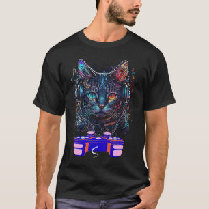 Gaming German Rex Cat Player Animal Video Gamer T-Shirt