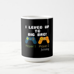 Gaming-Geschenk I Level Up für großen Bruder Brude Kaffeetasse