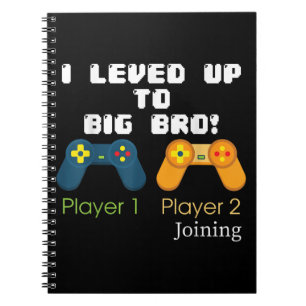 Gaming-Geschenk I Level Up für großen Bruder Brude Notizblock