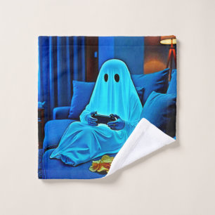 Gaming Ghost gemütliche Nacht in Design Badhandtuch Set