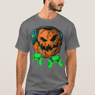 Gaming Halloween Kürbis Gamer Videospiele T-Shirt