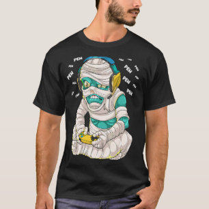 Gaming Halloween Mummy Beängstigend Gamer Untot Pe T-Shirt