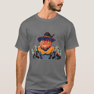 Gaming Halloween Skeleton Kürbislaterne Gamer Boy T-Shirt