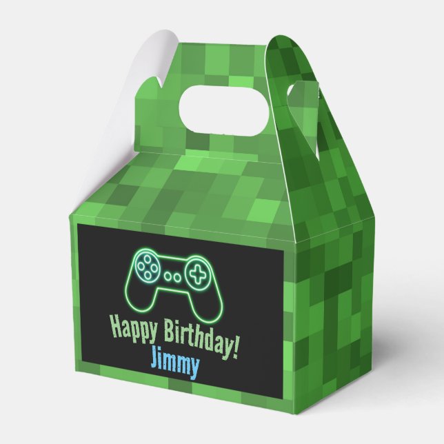 Gaming Happy Birthday Favor Box Geschenkschachtel (Vorderseite)