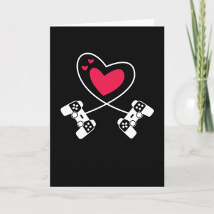 Gaming Heart Valentinstag Liebe Gamer Karte