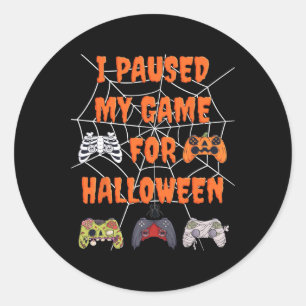 Gaming Ich habe mein Spiel zu Halloween Spaß Gamer Runder Aufkleber