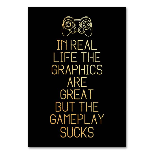 Gaming im echten Leben Tischnummer (Vorderseite)