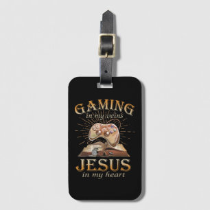 Gaming in meinen Adern Jesus in meinem Herzen Gepäckanhänger