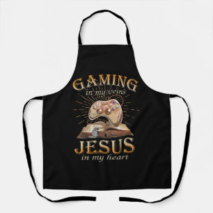 Gaming in meinen Adern Jesus in meinem Herzen Schürze