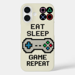 Gaming-iPhone-Hülle – Pixel-Art-Videospiel-Cover iPhone 16 Hülle