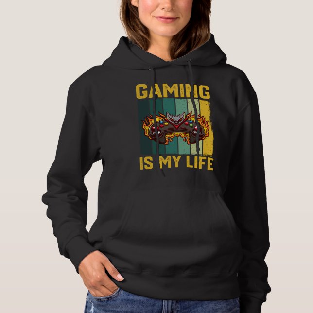 Gaming Is My Life  Video Gaming Hoodie (Vorderseite)