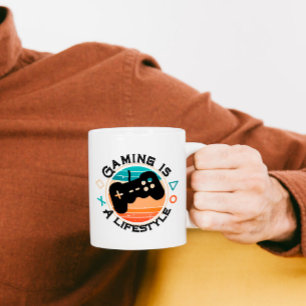 Gaming ist ein Lebensstil Retro-Gamer-Geschenk Kaffeetasse