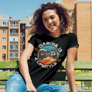 Gaming ist ein Lebensstil   Retro Sunset Vintag Ga T-Shirt