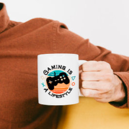 Gaming ist ein Lifestyle Retro Vintag Kaffeetasse