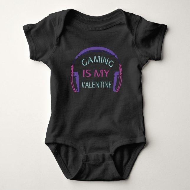 Gaming ist mein Valentine Baby Strampler (Vorderseite)