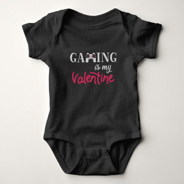 Gaming ist mein Valentine Baby Strampler (Vorderseite)