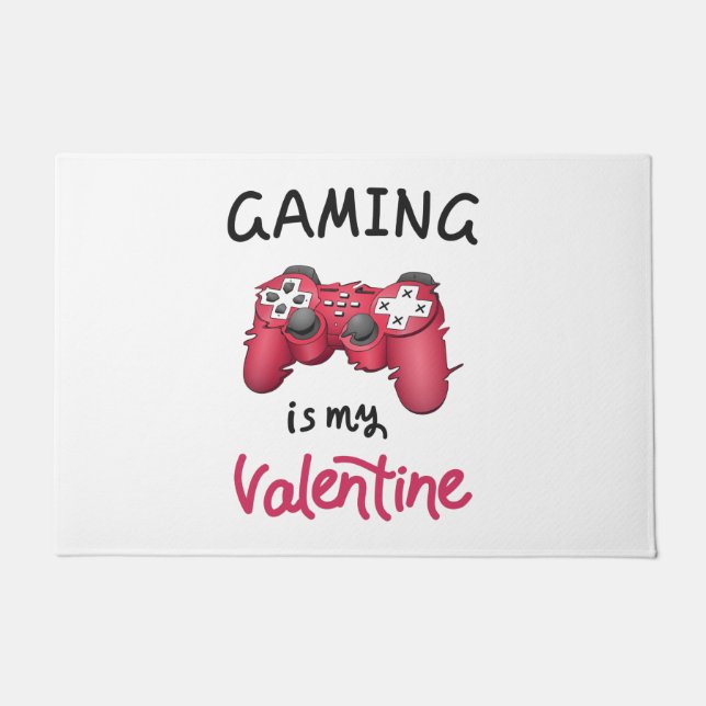 Gaming ist mein Valentine Fußmatte (Vorderseite)