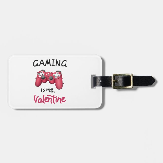 Gaming ist mein Valentine Gepäckanhänger (Vorderseite horizontal)