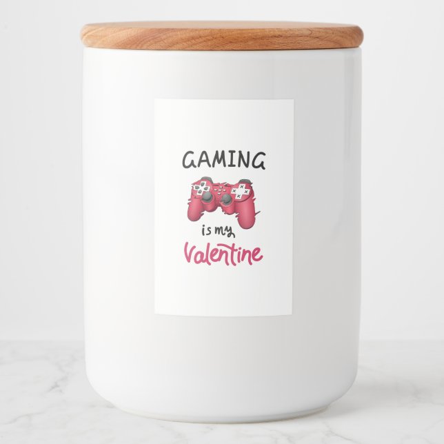 Gaming ist mein Valentine Lebensmitteletikett (Vorderseite)
